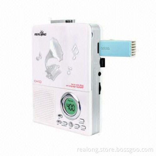 FM Radio Cassette Player with LCD, 76 to 108MHz FM Frequency